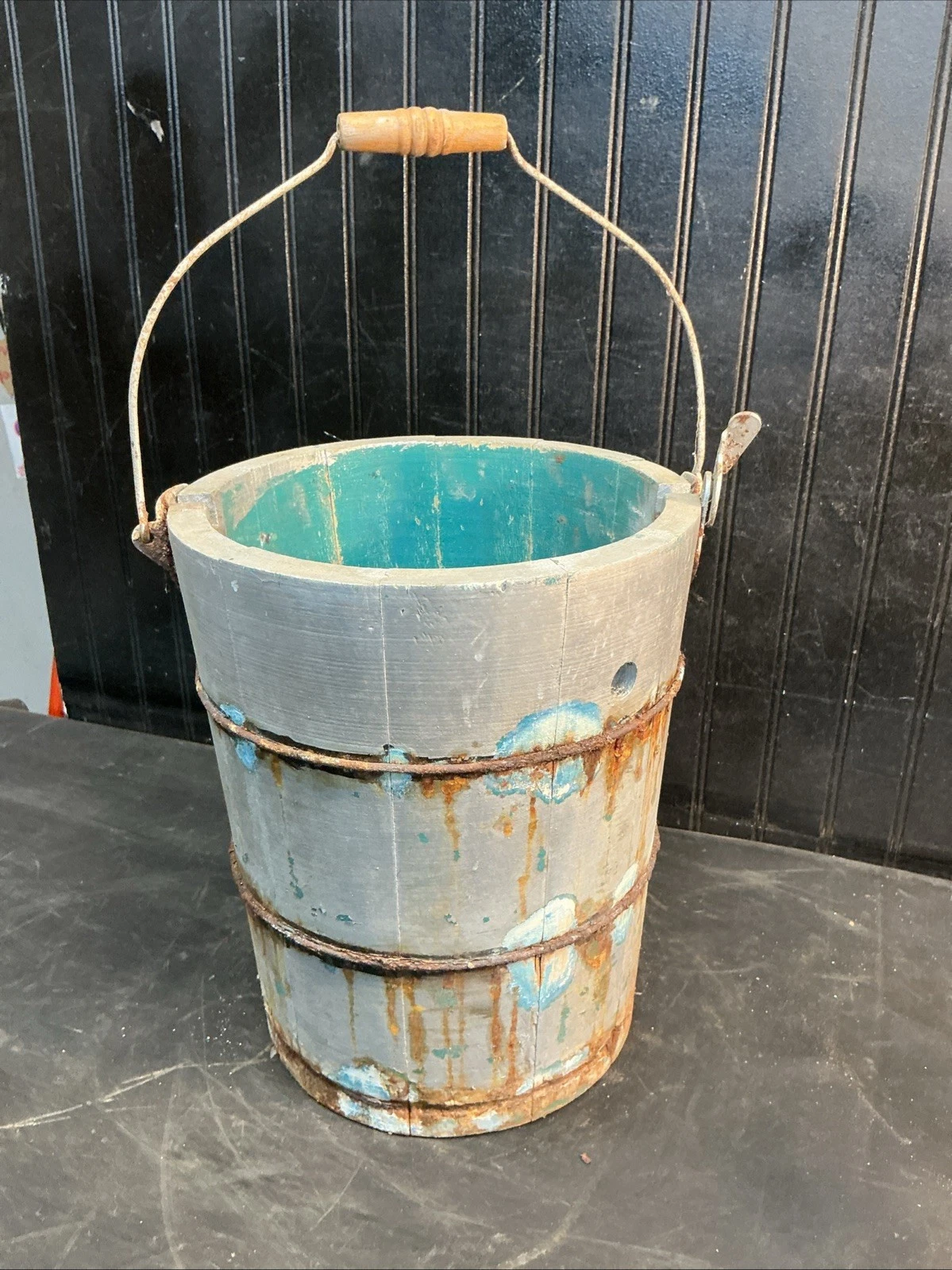 White Mountain 13.5''x11'' Ice Cream Maker Freezer Wood BUCKET ONLY Rough