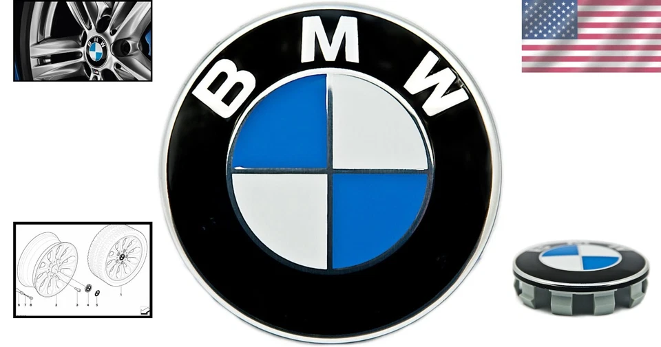 High-Quality 68mm Hubcap for BMW 1 Series, M Models, and 6 Series Vehicles Foto 2 de 4