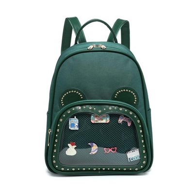 Kawaii Ita Bag Cute Little Bear Backpack Purse Pin Display for Anime Pins Dis...
