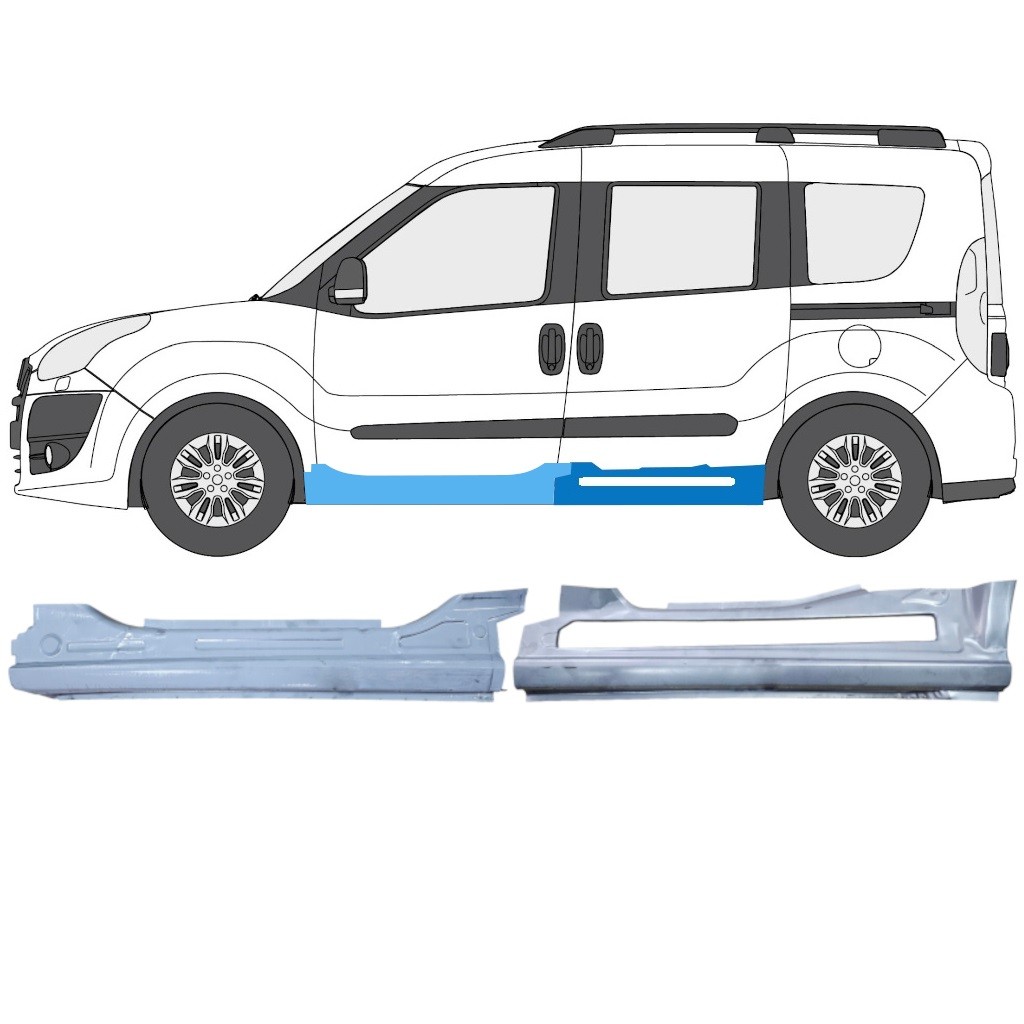Sill repair panel for Opel Combo D 2011-2018 / Left / Set