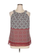 AB Studio Women Red Sleeveless Blouse XL