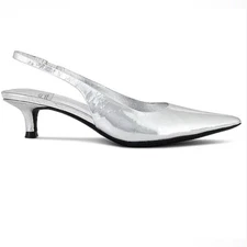 Jeffrey Campbell Persona Slingback Heel in SilverSize 7.5