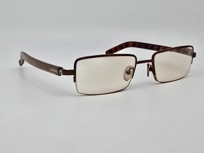 Pal Zileri PZ2135 100 Bronze Brown Tortoise Semi Rimless Eyeglasses Frame Italy