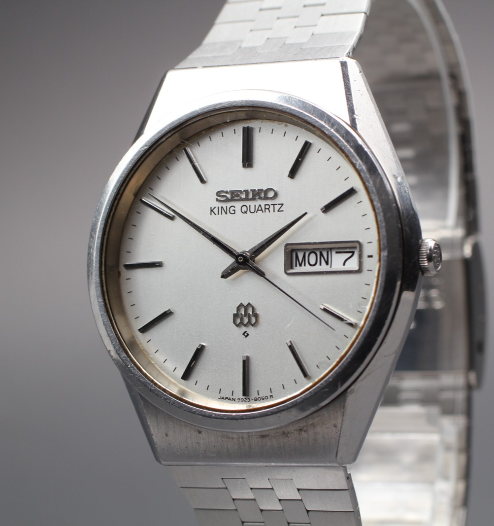 Vintage 1979 [Exc+5] Seiko King Twin Quartz 9923-8050 35mm Silver