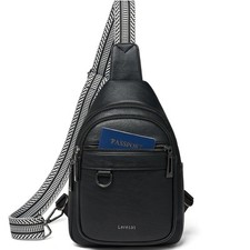 Sling Bag for Women Men Crossbody Purse Fanny Packs Chest Bag Trendy Vegan Le...