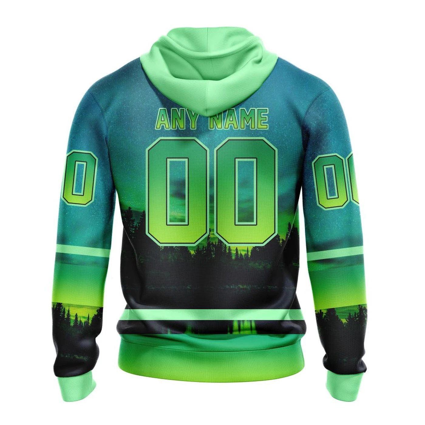 Personalized Toledo Walleye Northern Lights Hoodie