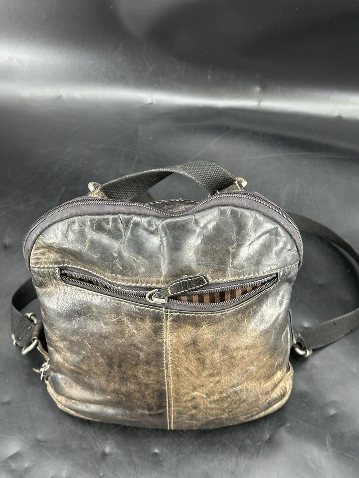 Mochila Bandolera Jack Georges Voyager Cuero Verde Foto 2 de 4