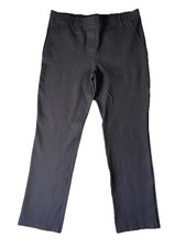 Quince Womens Large Black Ponte Straight Leg Pull On Stretch Pants Career Office