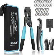 SHALL Pex Cinch Tool Kit 3/8"-1" Crimper Pipe Cutter & 30 Clamps 2026