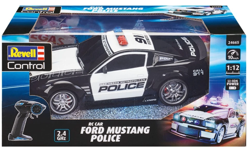 Revell 24665 RC Car Ford Mustang Police Ferngesteuertes Polizeiauto 1:18 Neu - Bild 3 von 3