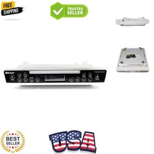 ELITE PKCR2713AMZ Under Counter CD Player with Clock Radio and Bluetooth, Silver