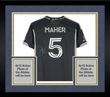 Framed Jack Maher Nashville SC Signed Match-Used #5 Black Jersey - '24 Season M