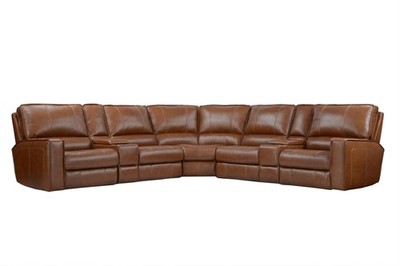 Rockford Verona Saddle 7 Piece Power Reclining Adjustable Headrests Sectional