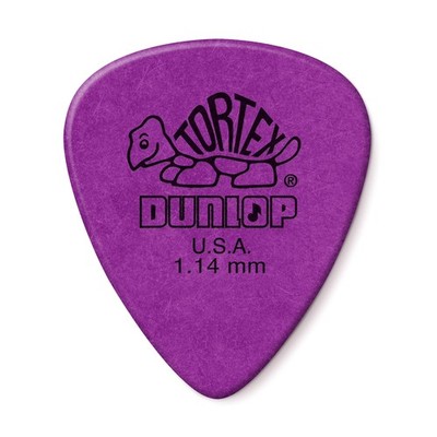 Jim Dunlop Tortex Standard Pick 1.14MM - 12 Pack 1.14mm, Purple