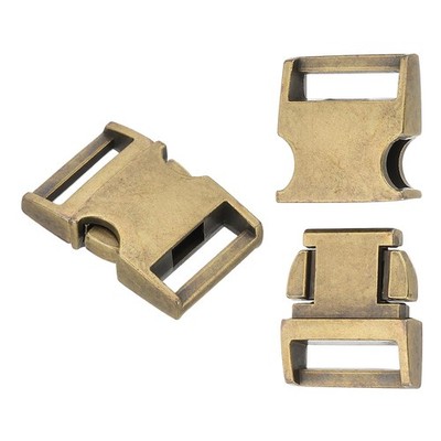 2Pcs Side Quick Release Buckle 3/4'' Metal Replacement Buckles Bronze