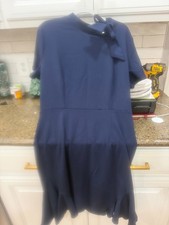 aisize vintage inspired dress navy xl NWT