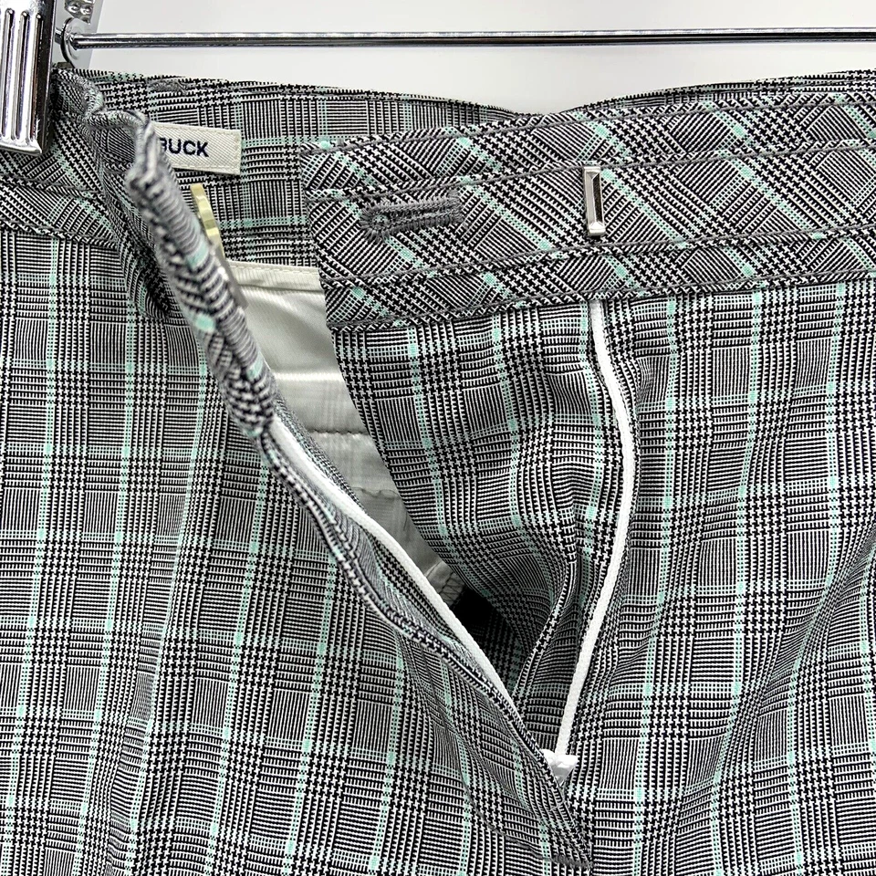 Cutter Buck Golf Shorts DryTech Mint Plaid Size 4 Quick Dry Walk Pickleball NWT - Image 4 of 4