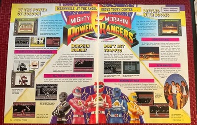 Power Rangers Mighty Morphin Nintendo Print Ad Poster Art 16  x 10.5 
