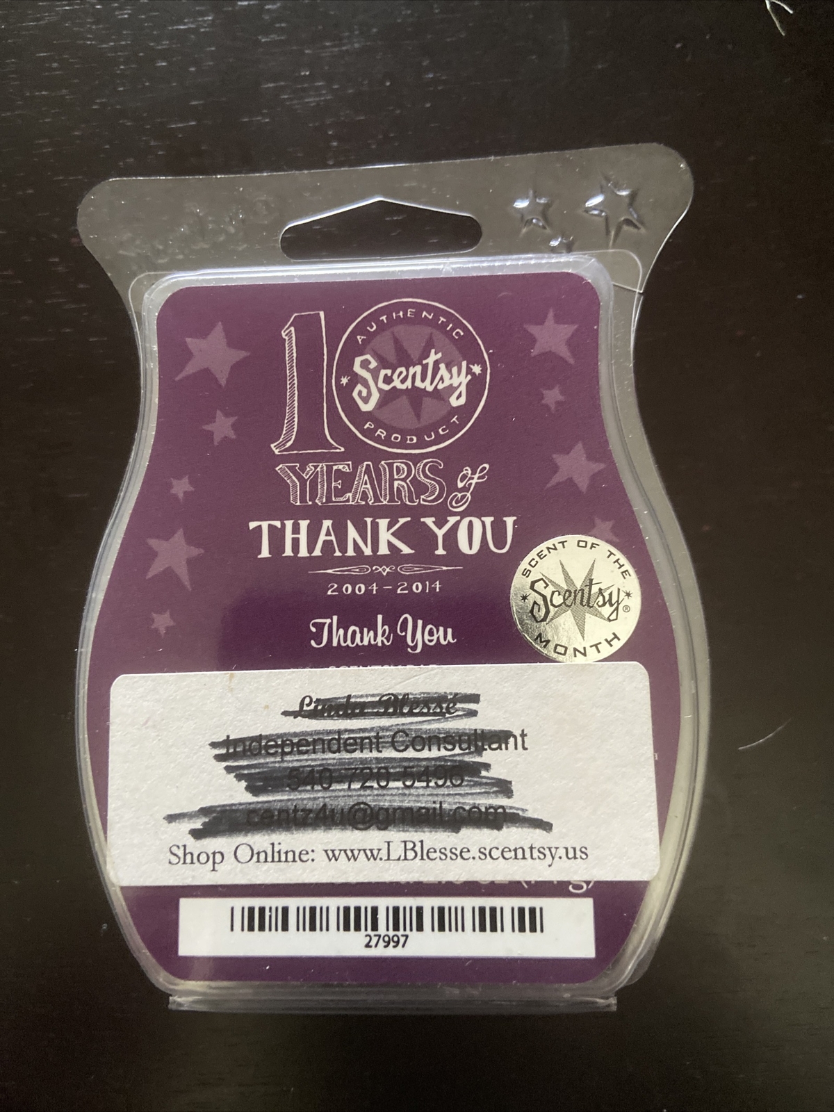 SCENTSY 10-Year Anniversary Thank You Wax Bars Celebration
