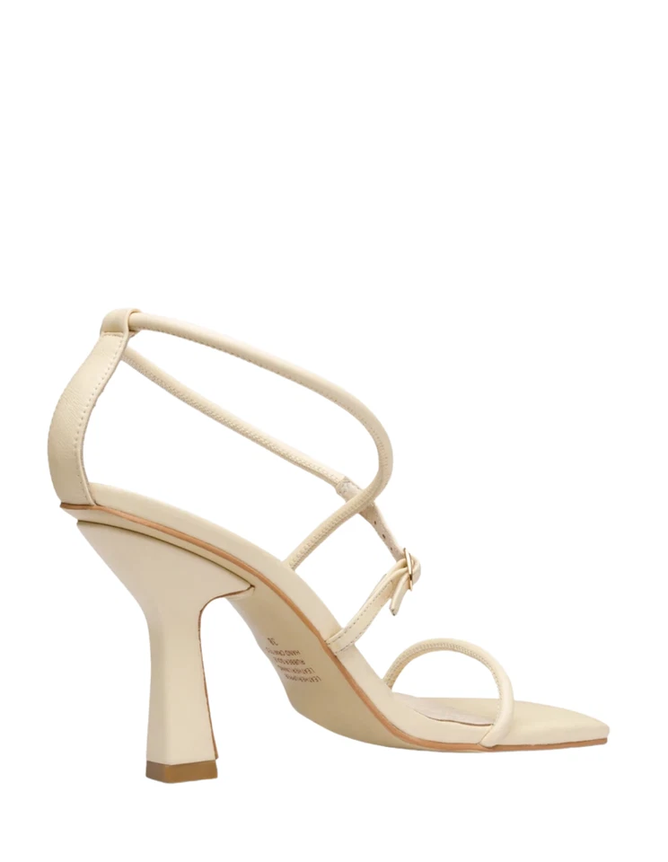 Talla EU 39 / AU 8 NUEVO EN CAJA - Sandalias de tacón de cuero crema mantequilla Sol Sana Neveah Foto 3 de 4