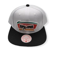 Mitchell & Ness San Antonio Spurs Core Basic HWC White/Black Adjustable Snapback
