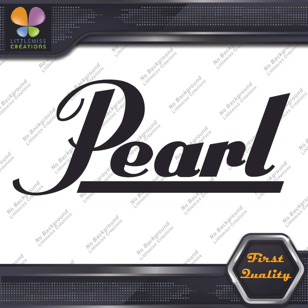 Compatible with Pearl Drums Logo Name Band Musical Vinyls Decals Stickers
