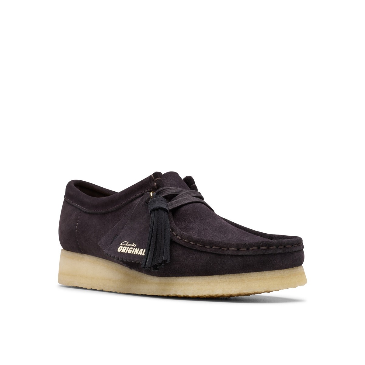 靴 Clarks WALLABEES Clarks Originals Wallabee Cup Men's Black Nubuck 26158144