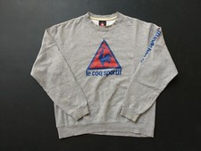 Le Coq Sportif Sweatshirt Big Logo Spellout Track Jacket Pullover Size M