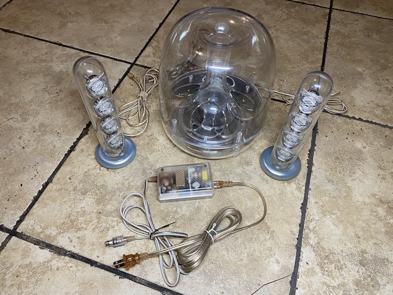 Harman Kardon SoundSticks Clear Multimedia PC Computer USB Speaker