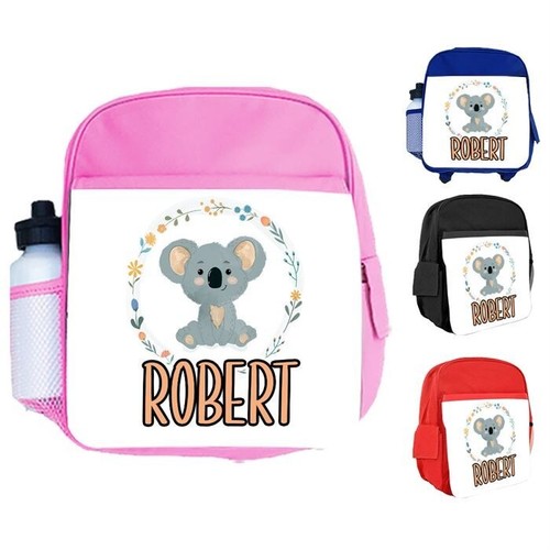 Personalised Backpack Any Name Kids Koala Design Girls Children Bag 108 - Picture 6 of 12