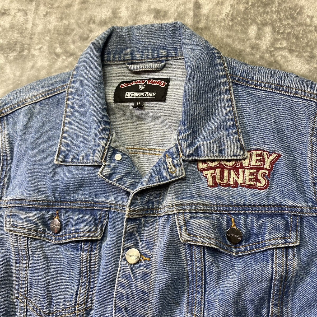Looney Tunes Members Only 1975 Denim Jean Jacket Bugs Bunny Size M 