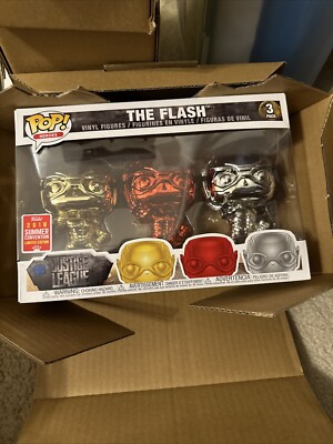 Funko Pop! The Flash Chrome 3-Pack 2018 Summer Convention SDCC