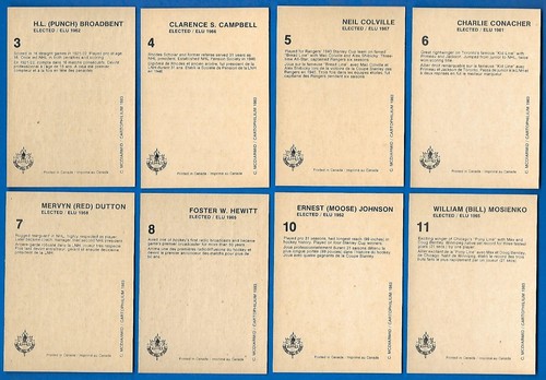1983 (1985) CARTOPHILIUM HOCKEY HALL OF FAME HOF CARD 1-240 & PROMO SEE LIST - Picture 21 of 488