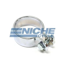 Motorcycle Custom Exhaust Head Pipe Muffler Mounting Center Clamp Chrome 1.5"
