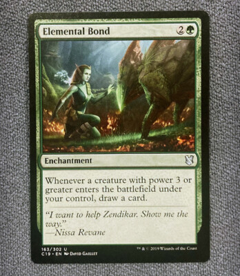 MTG Elemental Bond x1 NM ! Commander 2019 / Magic The Gathering