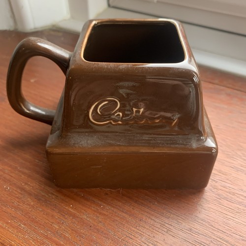 1990's Cadbury Chrome Handle Glass Coffee/Tea Hot Chocolate Mug & Square Mug - Picture 5 of 8
