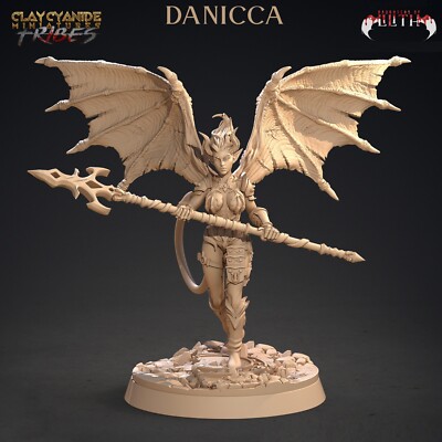 Infernalische Speerkämpferin Miniatur Legionär Lilith Tochter TTRPG D&D 5e 32mm