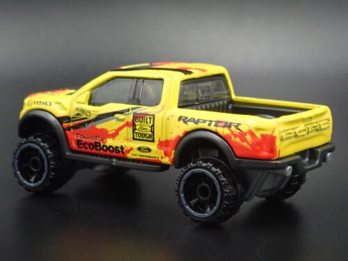 2017 - 2020 Ford F150 Raptor Pick-Up Camion Giallo 1:64 Scala Modellino Auto - Foto 6 di 8