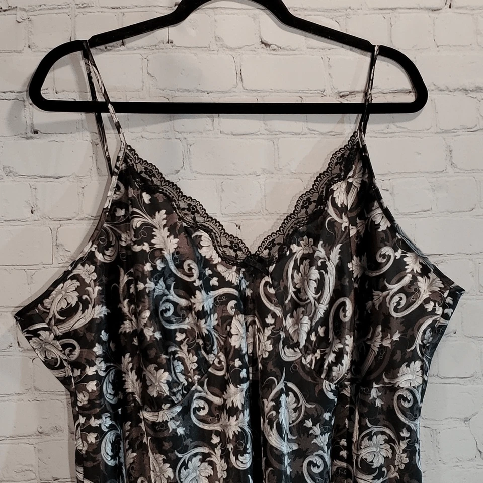 Adonna mujer talla grande 3X chemise negro y gris Foto 2 de 4