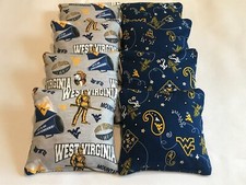 8 CORNHOLE BAGS CORN HOLE WEST VIRGINIA MOUNTAINEERS BP
