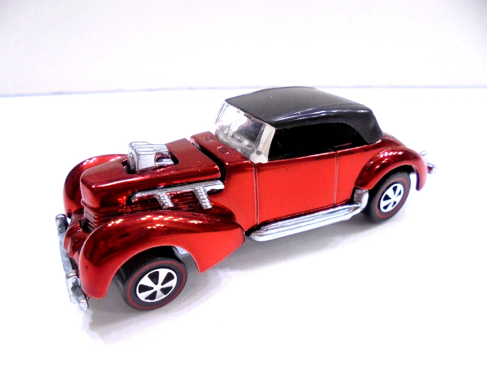 Redline Hotwheel Classic Cord CUSTOM RED SPECTRAFLAME/CLUB CAR 1 Of 1 BLT - Image 4 of 4