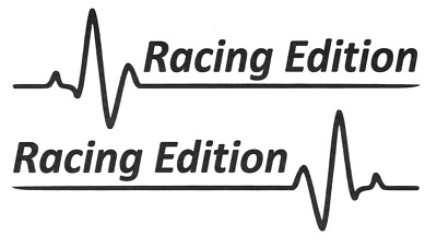 Racing Edition Schrift Sticker, Autoaufkleber links und rechts, Racing ,19x6cm