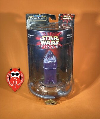 1999 Light Up Darth Maul Holograph Electronic Star Wars Episode 1 TPM MOC GB03