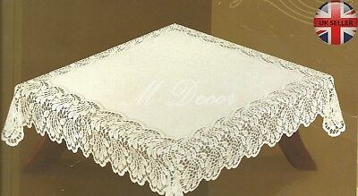 Square cream or white lace tablecloth NEW 140cm x 140cm elegant gift 55/" x 55/"