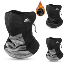 Windproof Thermal Neck Gaiter Face Cover Scarf For Skiing Fishing Hiking Cycling