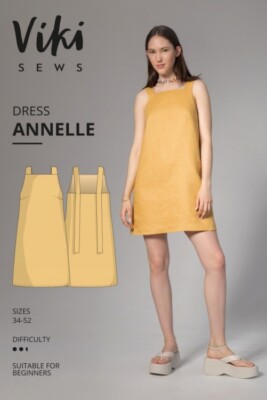 Vikisews Schnittmuster Annelle Kleid Damen UK 4-22