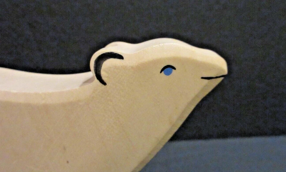 Holztiger #80206 Polar Bear "Discovering Nature" Wooden Figures Series - 6" - Image 2 of 4