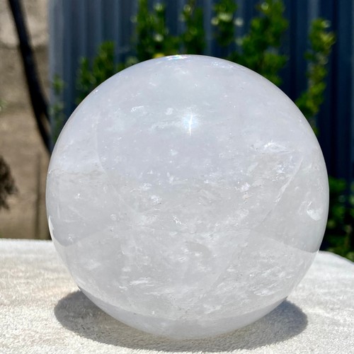 1.8LB Natural White Crystal Clear Quartz Crystal Sphere Ball Healing - 第 16/16 張圖片