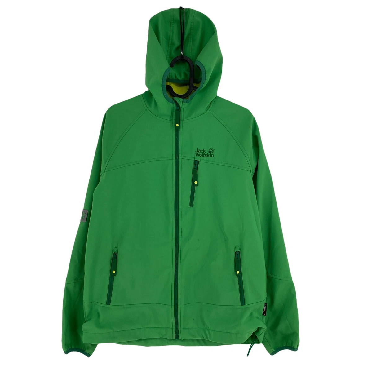 Jack Wolfskin Flexshield Softshell Green Hooded Jacket Size 176cm 16 Years  | eBay