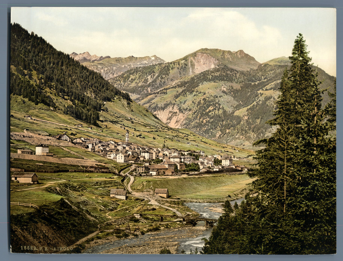 Photochromie Vintage De Sierre - Format 17x22 Cm - Circa 1902 - Carte Souvenir Ancienne